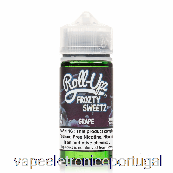 Vape Eletrônico Grape Ice - Suco Roll-upz E-líquido - 100ml 0mg